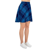 Blue Plaid Skater Skirt