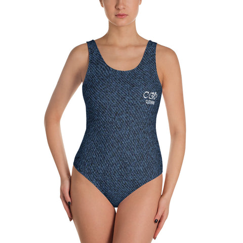 Denim One-Piece Swimsuit