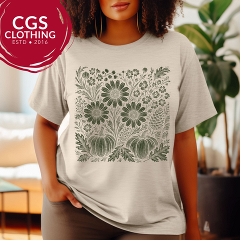 Flower Pumpkin Field Tee