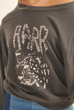 A Garment Dyed French Terry Graphic Sweatshirt