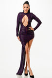 Night Dress With Unbalanced Skirt