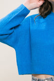 Wool Blend Cropped Sweater Top