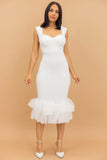 Organza Ruffle Detailed Fashion Dress