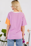 Celeste Full Size Color Block Short Sleeve T-Shirt