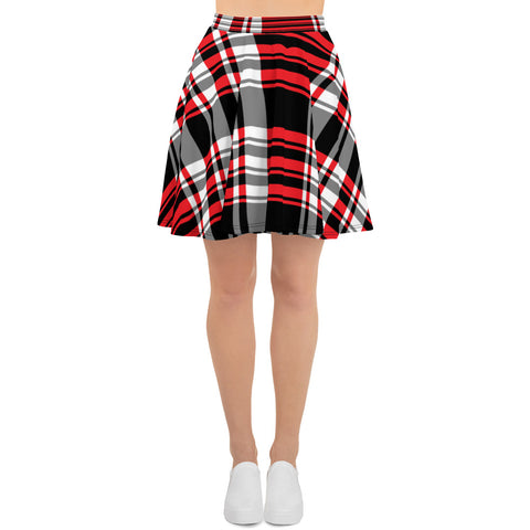 Red Plaid Skater Skirt