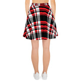 Red Plaid Skater Skirt