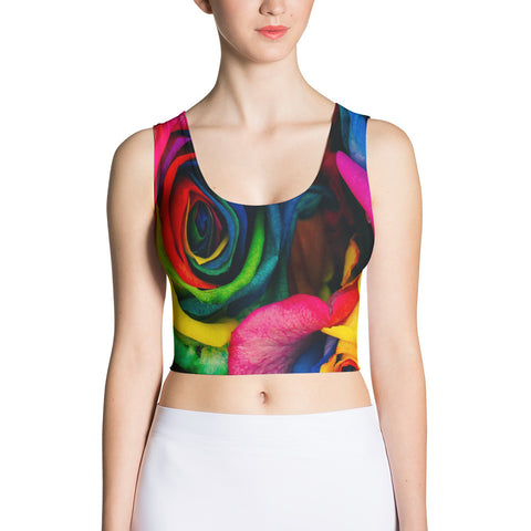 Raainbow Roses Crop Top