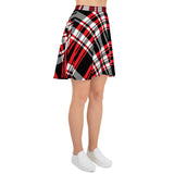 Red Plaid Skater Skirt