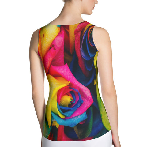 Rainbow Roses Tank Top