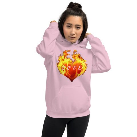 Burning Heart of Love Hoodie